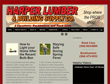 Tablet Screenshot of harperlumber.com